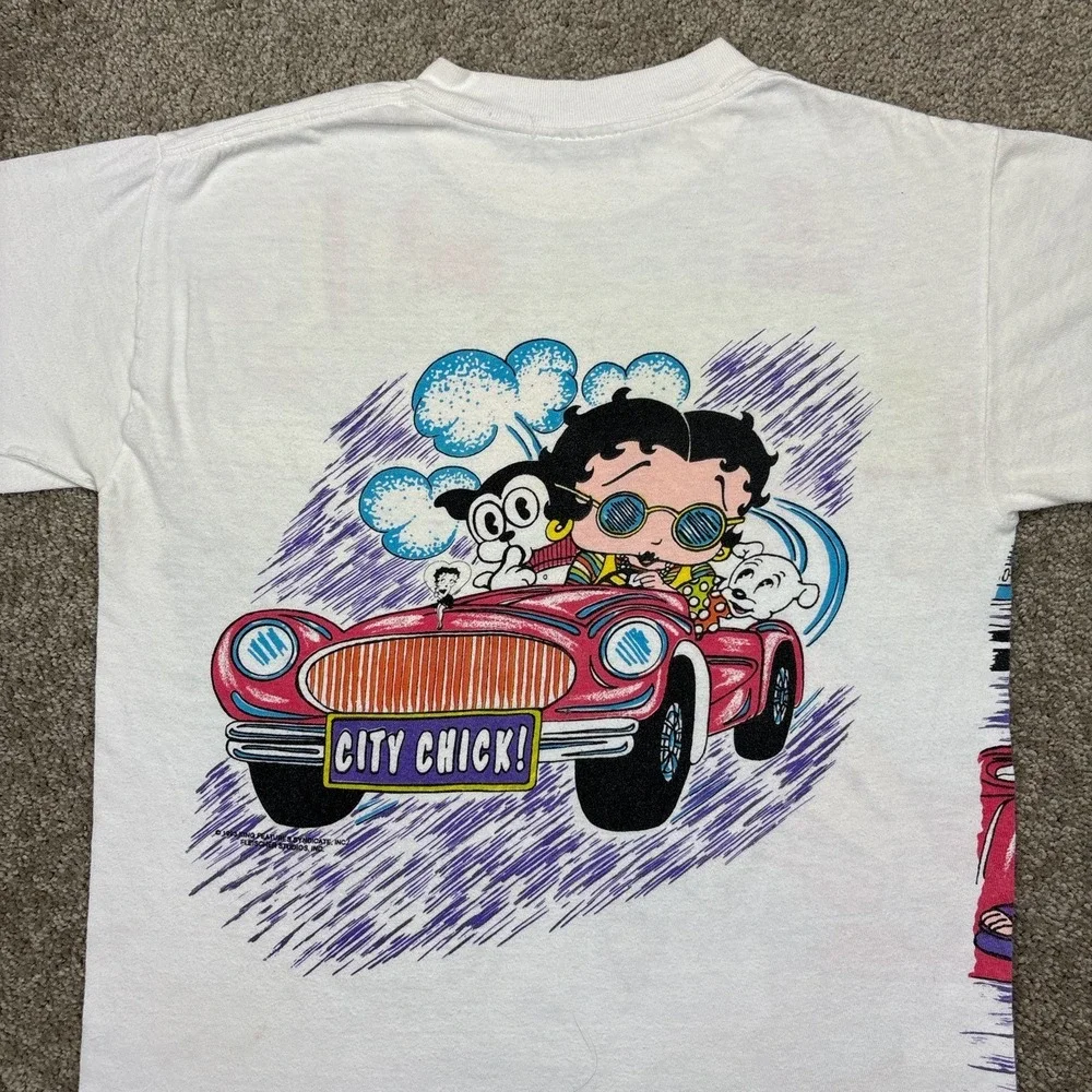Vintage 1993 Betty Boop Big City Freeze AOP T Shirt Youth One Size Fits All